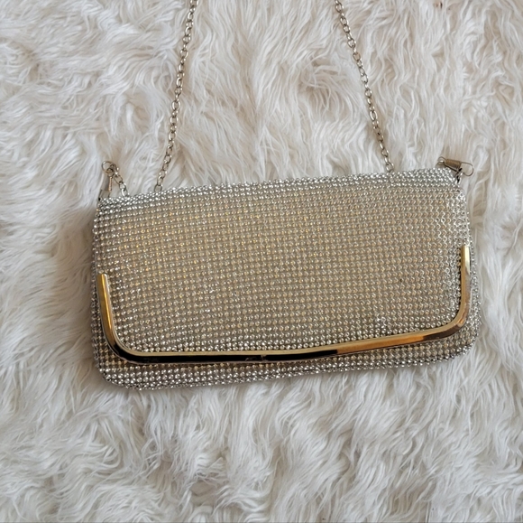Lulu Townsend Silver Rhinestone Purse - Picture 5 of 5